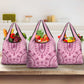 Afro Breast Cancer Awareness Dashiki Grocery Bag Glamorous Pink - African Pride