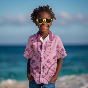 Afro Breast Cancer Awareness Dashiki Kid Hawaiian Shirt Glamorous Pink - African Pride
