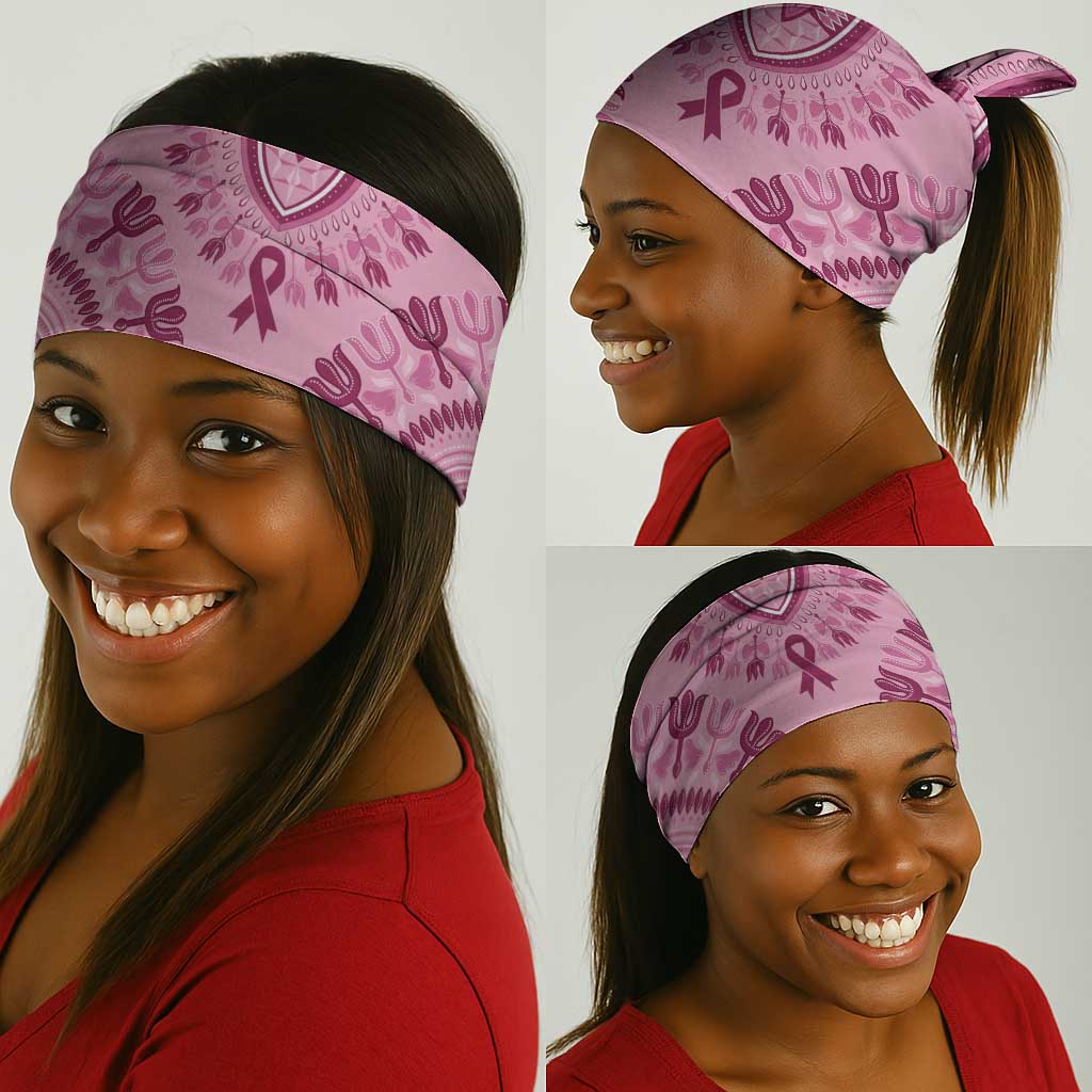 Afro Breast Cancer Awareness Dashiki Neck Gaiter Glamorous Pink LT7