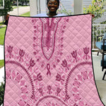 Afro Breast Cancer Awareness Dashiki Quilt Glamorous Pink - African Pride