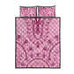 Afro Breast Cancer Awareness Dashiki Quilt Bed Set Glamorous Pink - African Pride