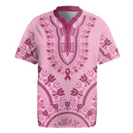 Afro Breast Cancer Awareness Dashiki Rugby Jersey Glamorous Pink - African Pride