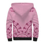 Afro Breast Cancer Awareness Dashiki Sherpa Hoodie Glamorous Pink - African Pride