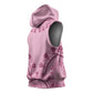 Afro Breast Cancer Awareness Dashiki Sleeveless Hoodie Glamorous Pink - African Pride
