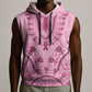 Afro Breast Cancer Awareness Dashiki Sleeveless Hoodie Glamorous Pink - African Pride