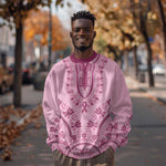 Afro Breast Cancer Awareness Dashiki Sweatshirt Glamorous Pink - African Pride