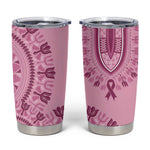 Afro Breast Cancer Awareness Dashiki Tumbler Cup Glamorous Pink - African Pride