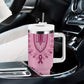 Afro Breast Cancer Awareness Dashiki Tumbler With Handle Glamorous Pink - African Pride