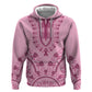 Afro Breast Cancer Awareness Dashiki Zip Hoodie Glamorous Pink - African Pride