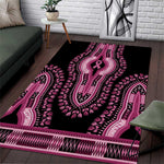 Breast Cancer Awareness Pink Ribbon Afro Area Rug Dashiki Style - African Pride