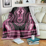 Breast Cancer Awareness Pink Ribbon Afro Blanket Dashiki Style - African Pride