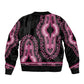 Breast Cancer Awareness Pink Ribbon Afro Bomber Jacket Dashiki Style - African Pride