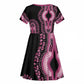 Breast Cancer Awareness Pink Ribbon Afro Kid Short Sleeve Dress Dashiki Style - African Pride