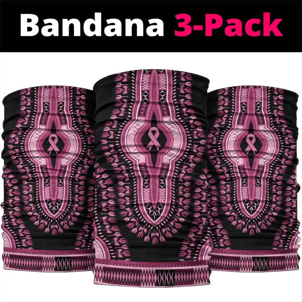 Breast Cancer Awareness Pink Ribbon Afro Neck Gaiter Dashiki Style LT7