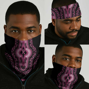 Breast Cancer Awareness Pink Ribbon Afro Neck Gaiter Dashiki Style LT7
