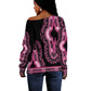 Breast Cancer Awareness Pink Ribbon Afro Off Shoulder Sweater Dashiki Style - African Pride