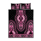 Breast Cancer Awareness Pink Ribbon Afro Quilt Bed Set Dashiki Style - African Pride