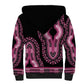 Breast Cancer Awareness Pink Ribbon Afro Sherpa Hoodie Dashiki Style - African Pride