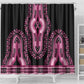 Breast Cancer Awareness Pink Ribbon Afro Shower Curtain Dashiki Style - African Pride
