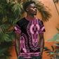 Breast Cancer Awareness Pink Ribbon Afro T shirt Dashiki Style - African Pride