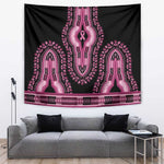 Breast Cancer Awareness Pink Ribbon Afro Tapestry Dashiki Style - African Pride