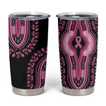Breast Cancer Awareness Pink Ribbon Afro Tumbler Cup Dashiki Style - African Pride