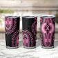 Breast Cancer Awareness Pink Ribbon Afro Tumbler Cup Dashiki Style - African Pride