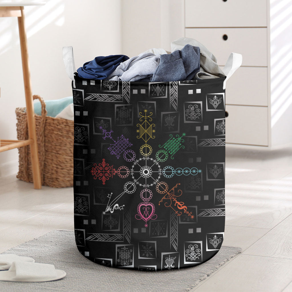 Afro Haiti Vodou Milokan Laundry Basket
