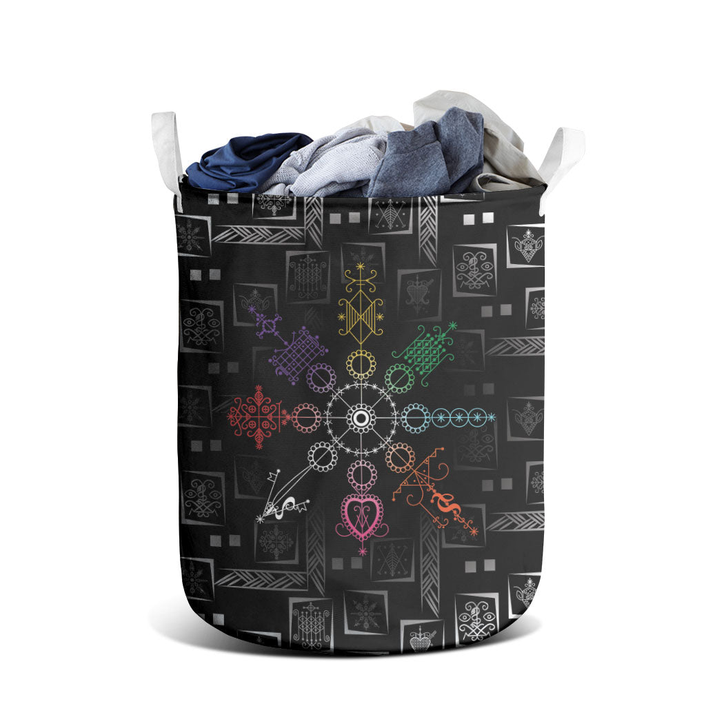 Afro Haiti Vodou Milokan Laundry Basket