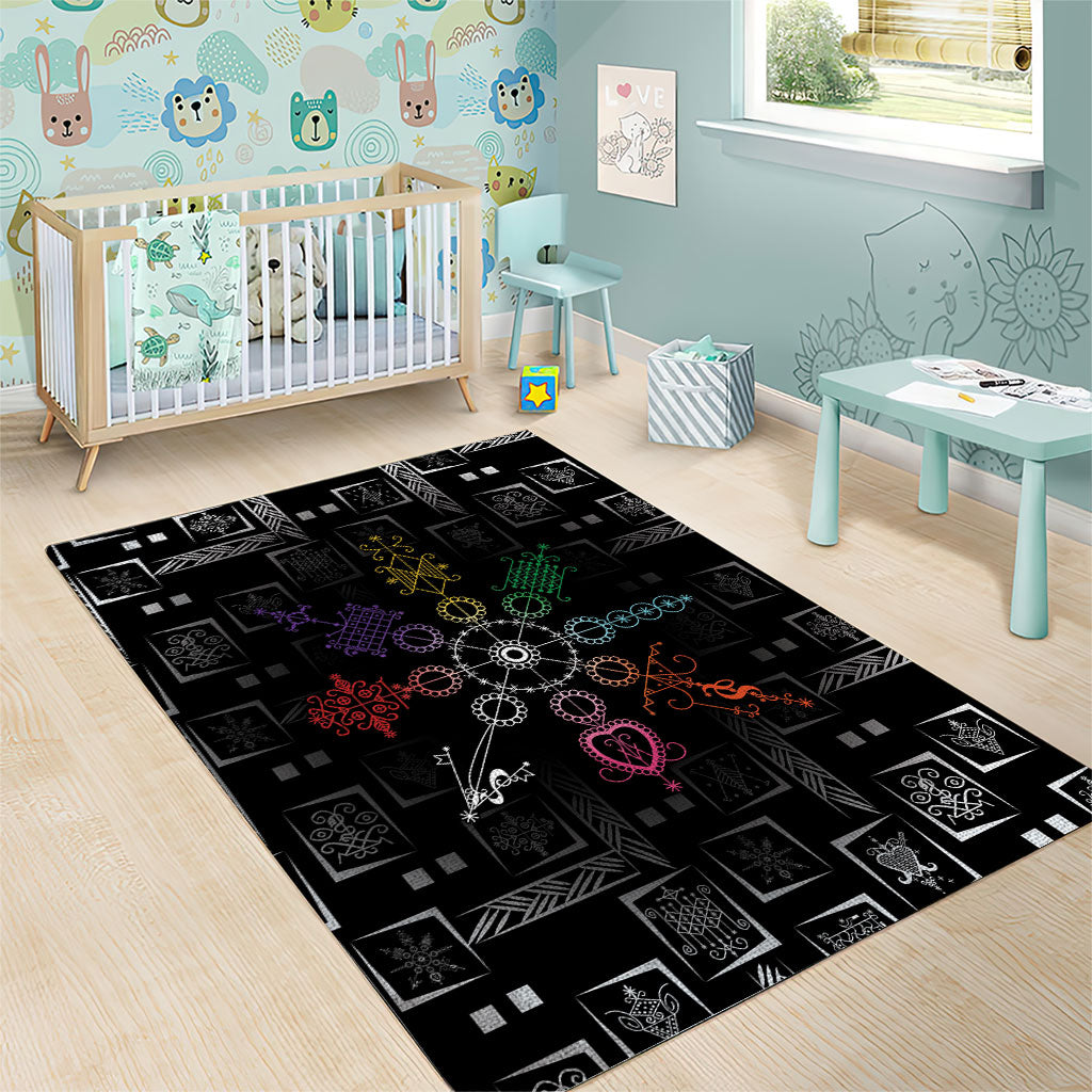 Afro Haiti Vodou Milokan Area Rug
