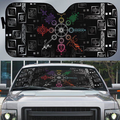 Afro Haiti Vodou Milokan Auto Sun Shade