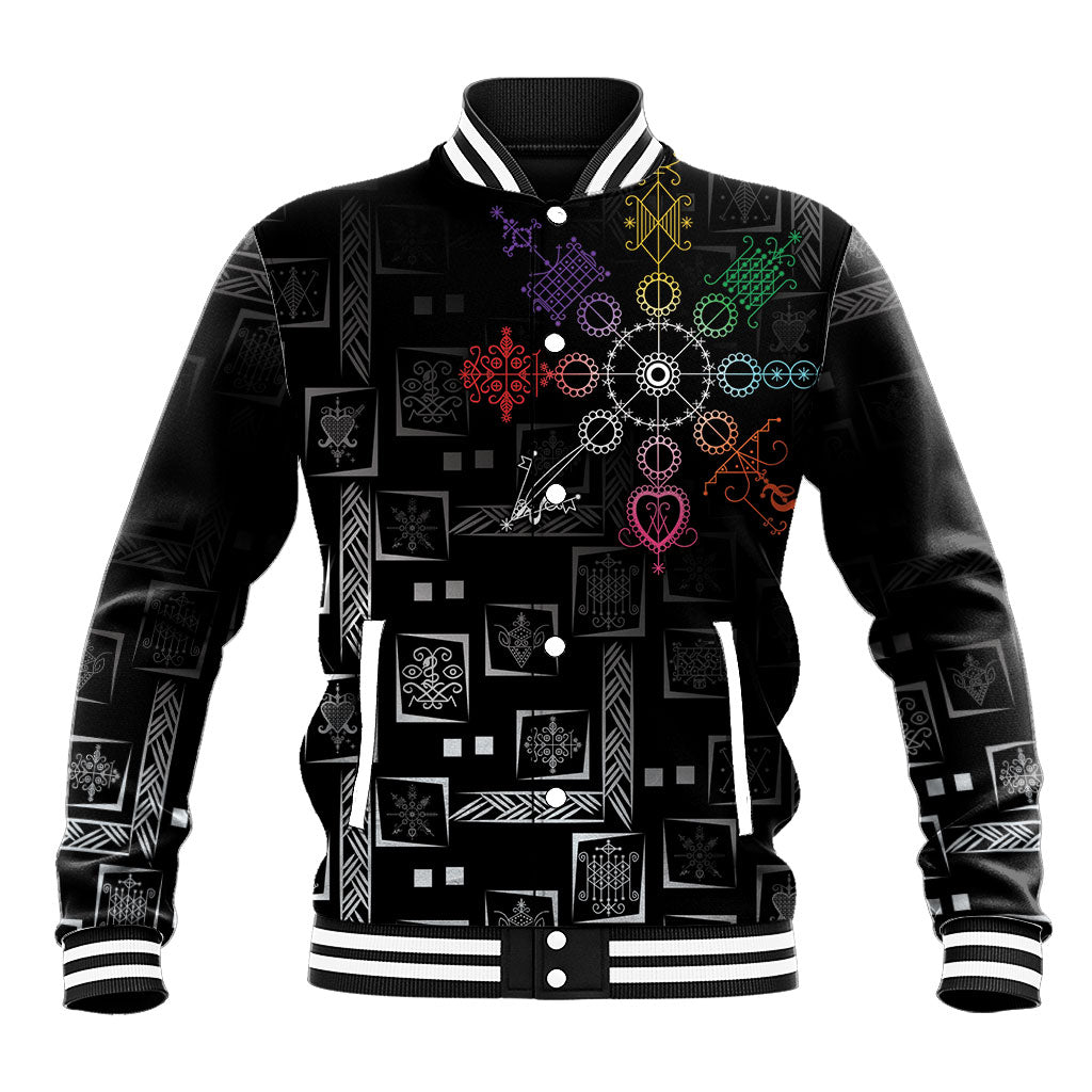 Afro Haiti Vodou Milokan Baseball Jacket