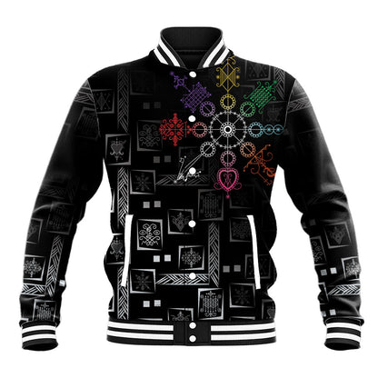Afro Haiti Vodou Milokan Baseball Jacket