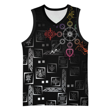 Afro Haiti Vodou Milokan Basketball Jersey