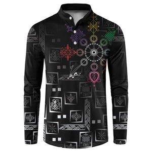 Afro Haiti Vodou Milokan Button Sweatshirt