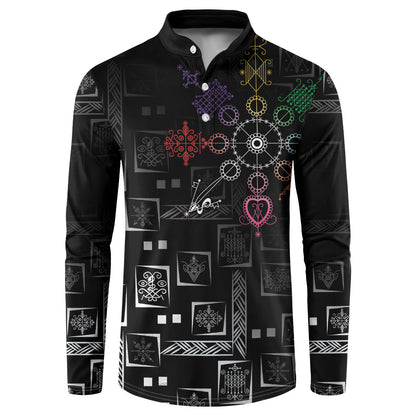 Afro Haiti Vodou Milokan Button Sweatshirt
