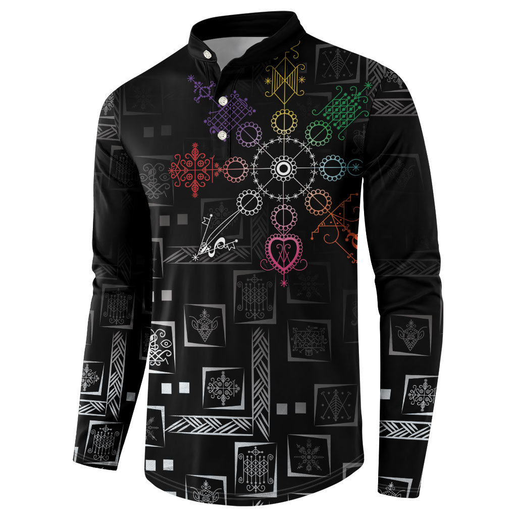 Afro Haiti Vodou Milokan Button Sweatshirt