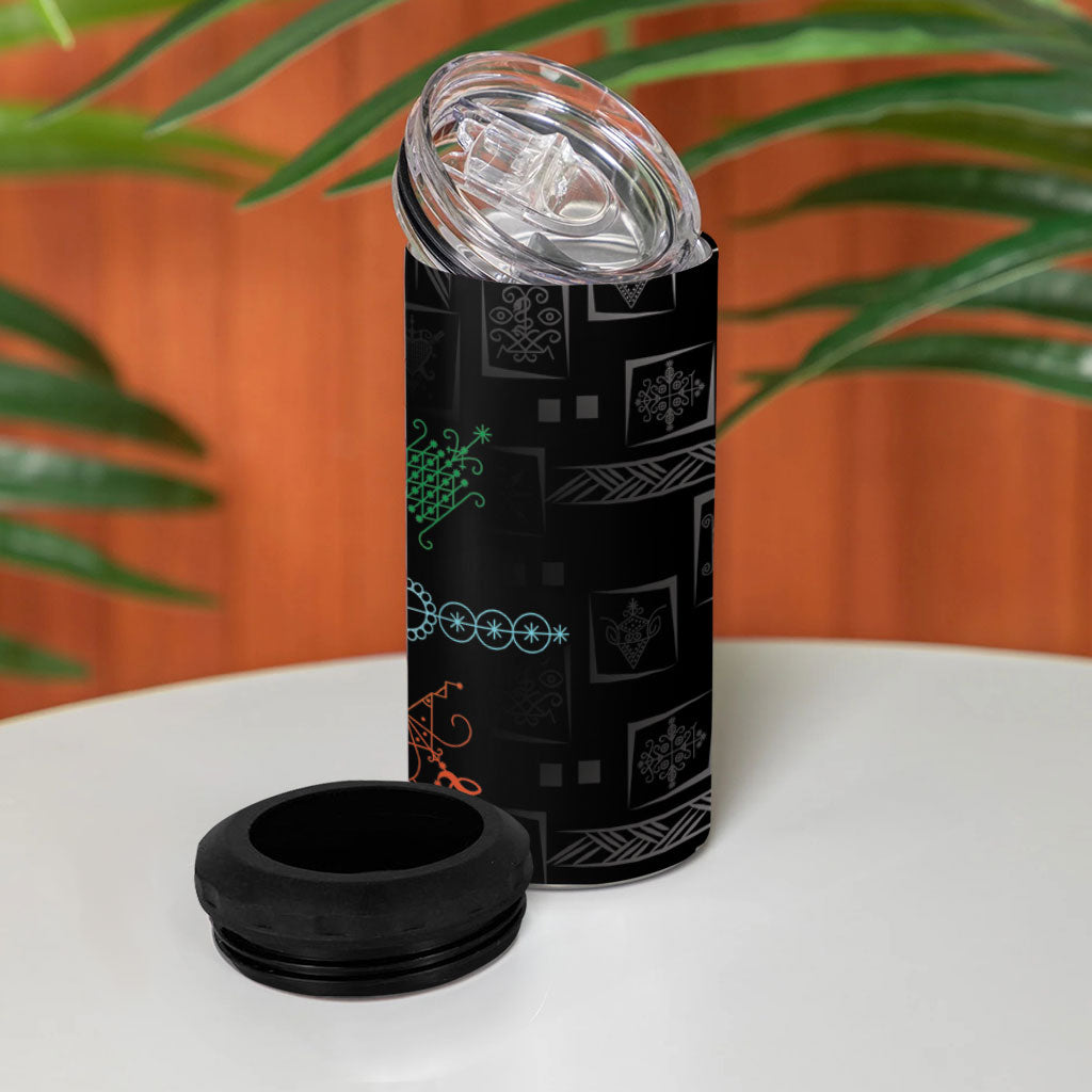 Afro Haiti Vodou Milokan 4 in 1 Can Cooler Tumbler