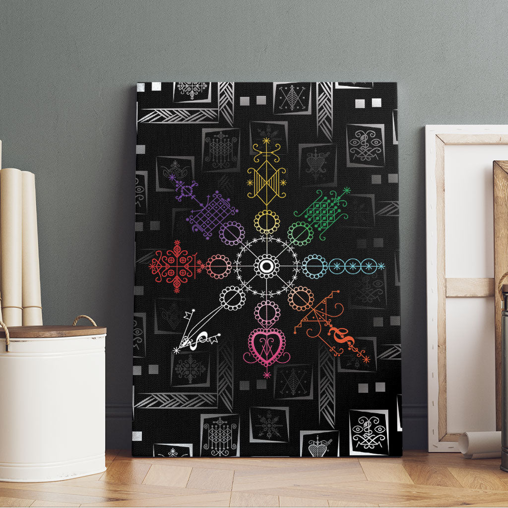 Afro Haiti Vodou Milokan Canvas Wall Art