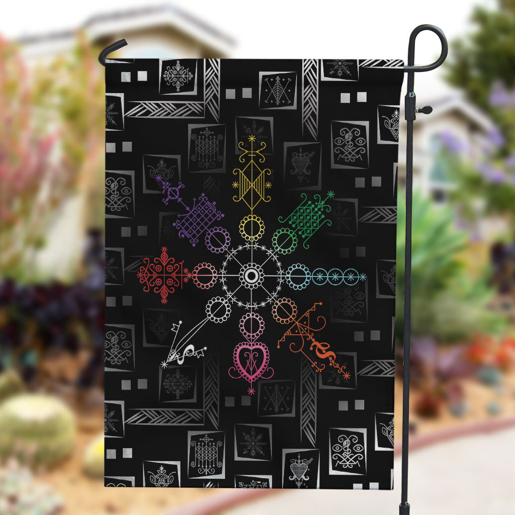 Afro Haiti Vodou Milokan Garden Flag