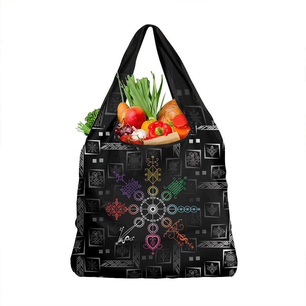 Afro Haiti Vodou Milokan Grocery Bag