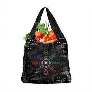 Afro Haiti Vodou Milokan Grocery Bag