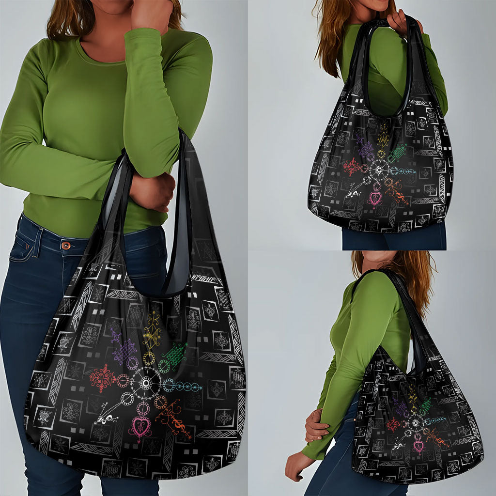 Afro Haiti Vodou Milokan Grocery Bag