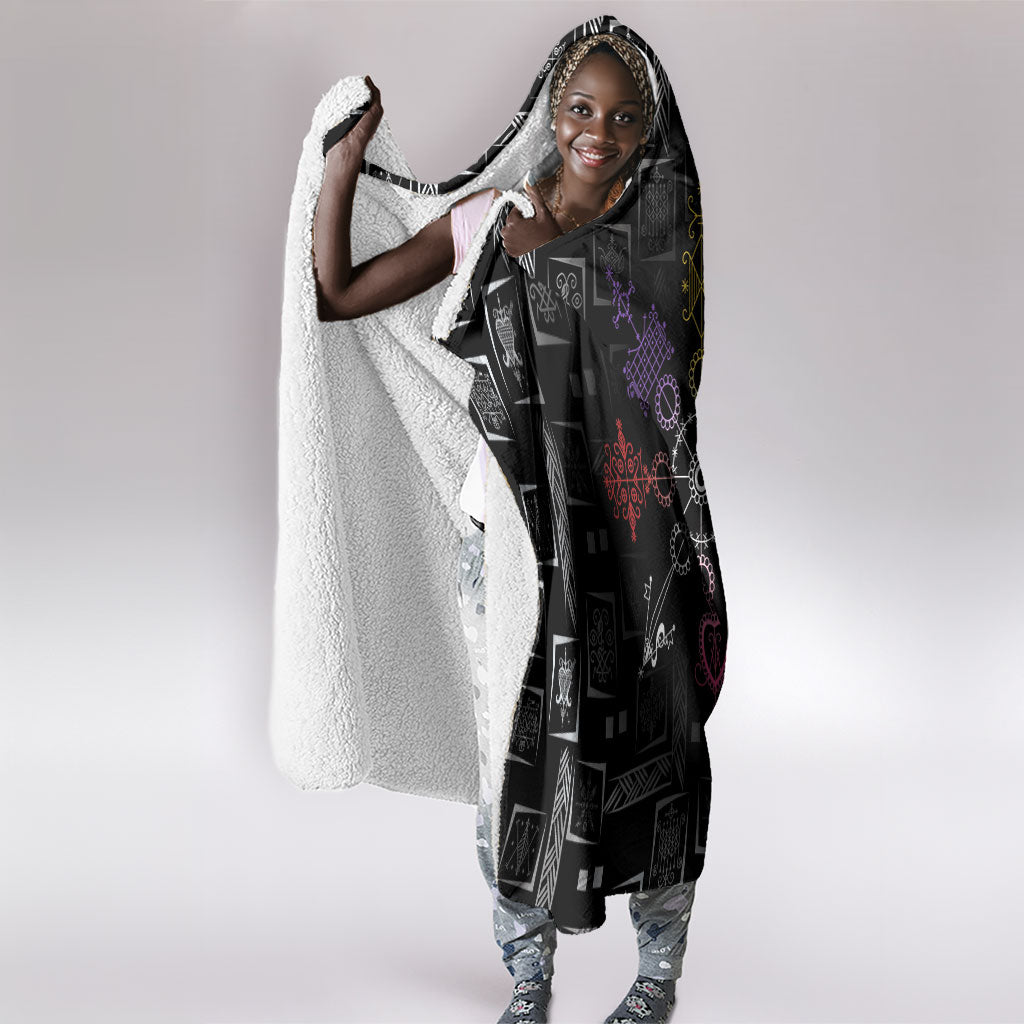 Afro Haiti Vodou Milokan Hooded Blanket