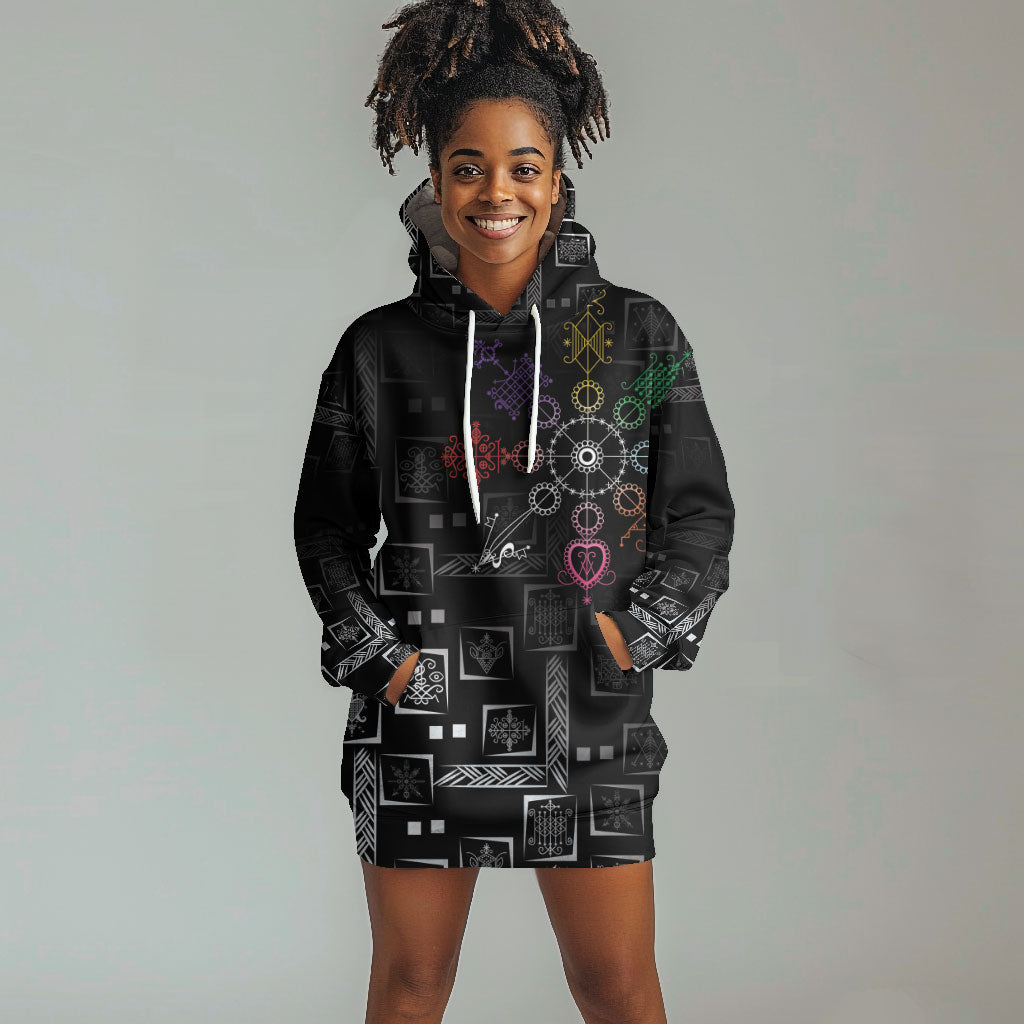 Afro Haiti Vodou Milokan Hoodie Dress