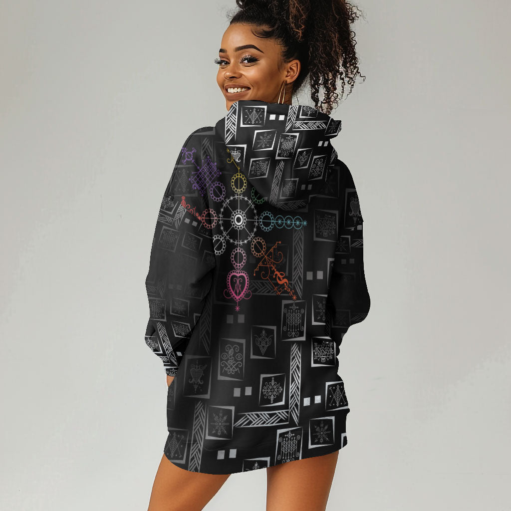 Afro Haiti Vodou Milokan Hoodie Dress