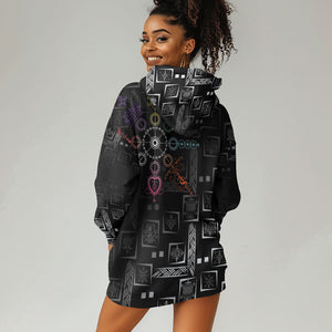 Afro Haiti Vodou Milokan Hoodie Dress