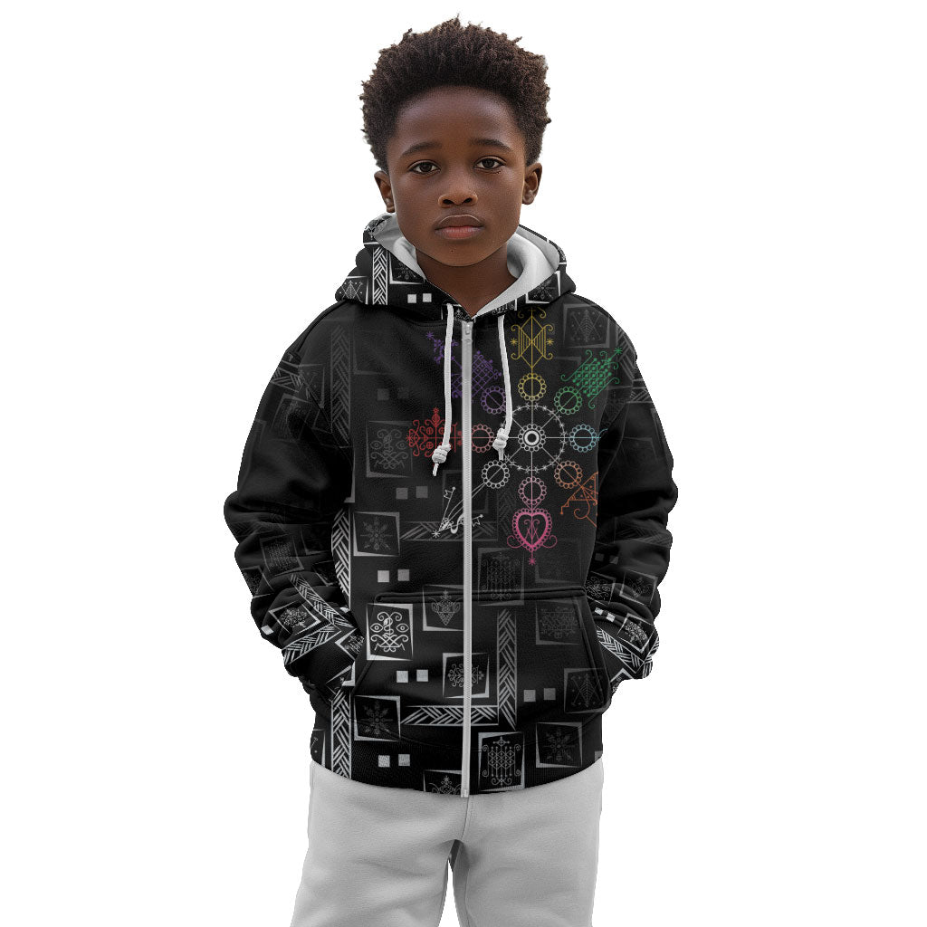 Afro Haiti Vodou Milokan Kid Hoodie