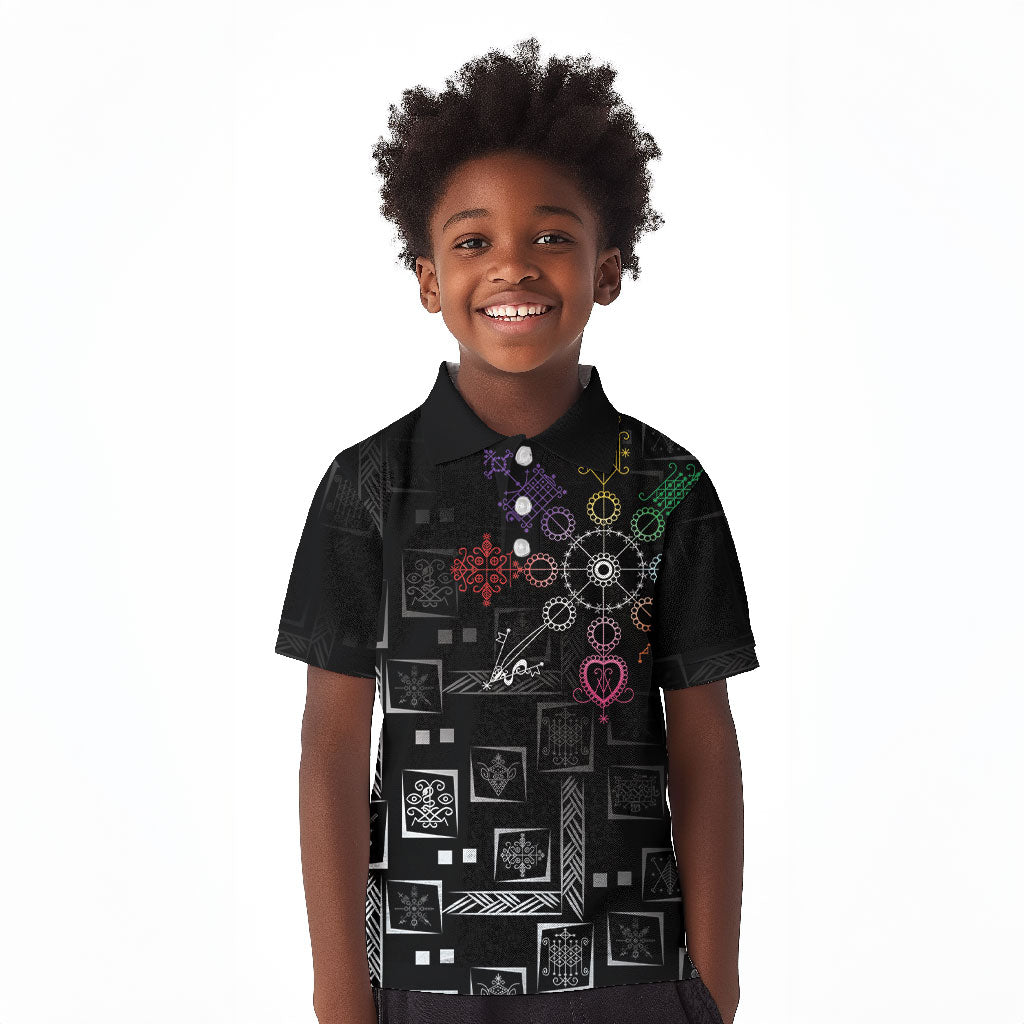 Afro Haiti Vodou Milokan Kid Polo Shirt