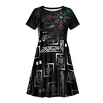 Afro Haiti Vodou Milokan Kid Short Sleeve Dress